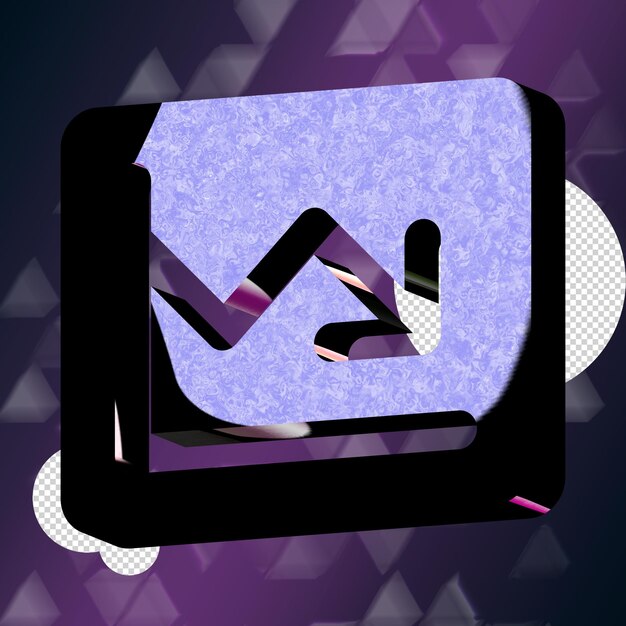 a stunning 3d icon with an elegant space texture perfect for adding sophistication to any project