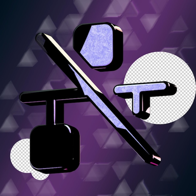 A stunning 3D icon with an elegant texture perfect for adding sophistication to any project