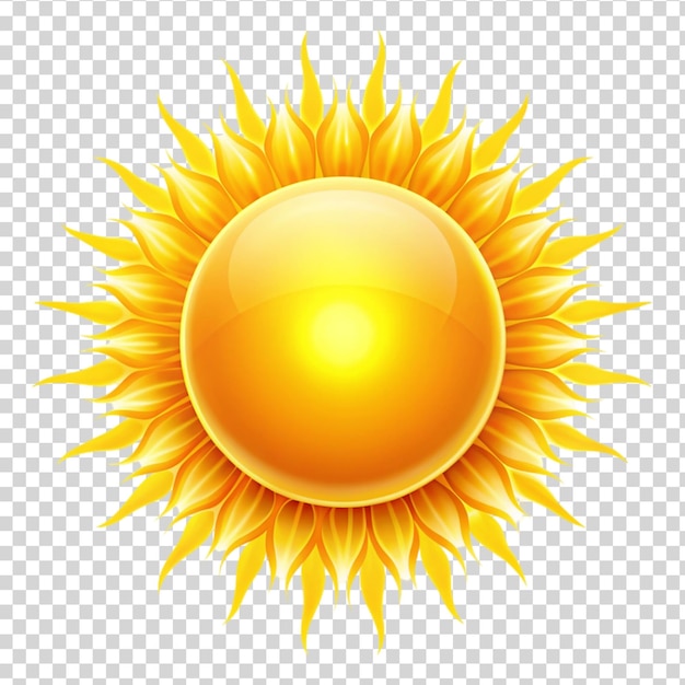 PSD 투명한 배경에 고립된 태양