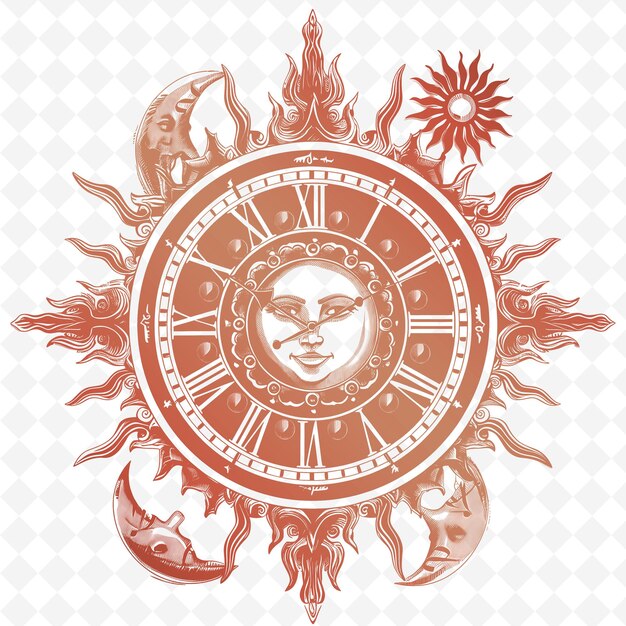 PSD Солнце с солнцем и символом солнца на нем