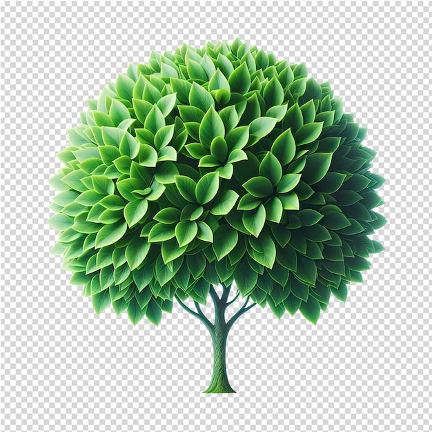 PSD 초록색 잎이 있는 나무