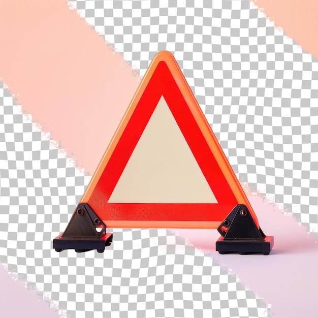 a triangle with a red triangle on it is shown