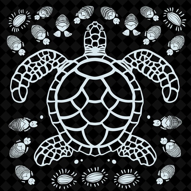 a turtle with the image of a turtle on the top of it