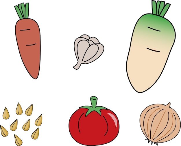 PSD Разнообразные овощи