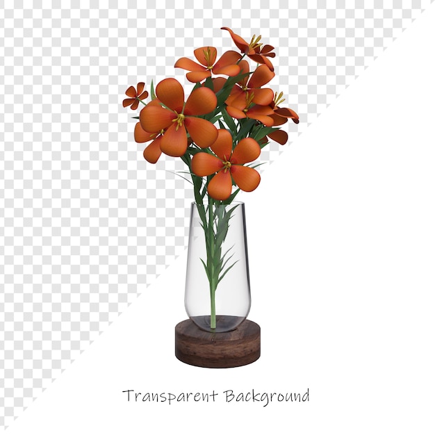 a vase with flowers and the words  transparous  on it