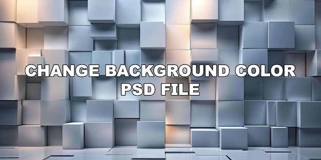 PSD ストックの背景に光が輝く灰色のブロックで作られた壁
