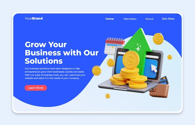 A website that says'how your business with our solutions '
