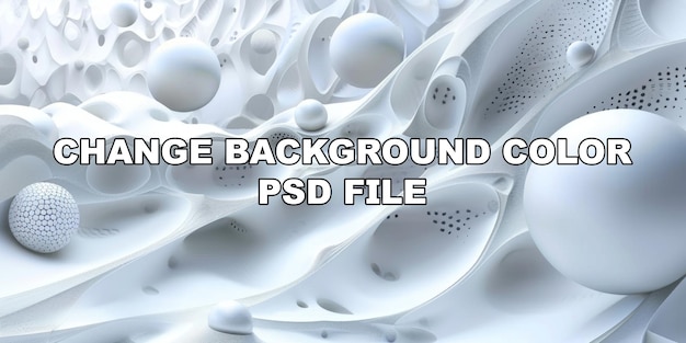 PSD ストックの背景に散らばった多くの白い球を持つ白い背景