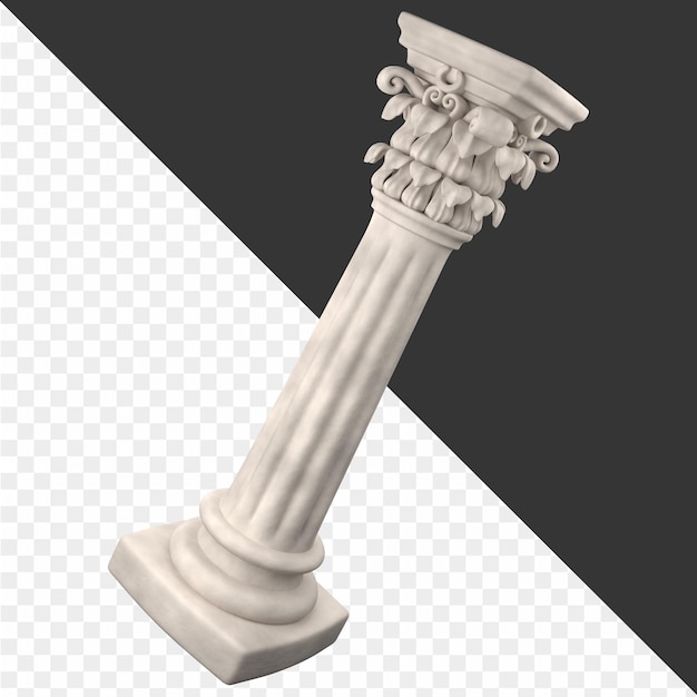 a white column with a column on it
