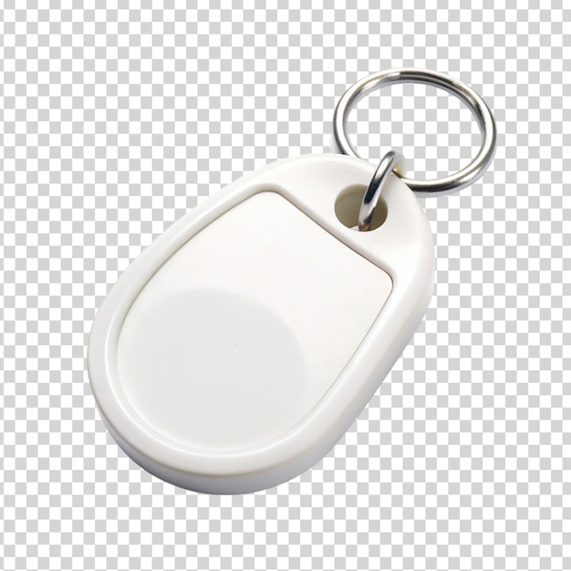 PSD Белый ключик с белой кнопкой на прозрачном фоне