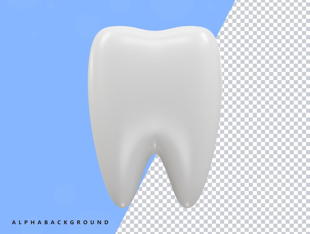 파란색 배경의 흰색 치아입니다.