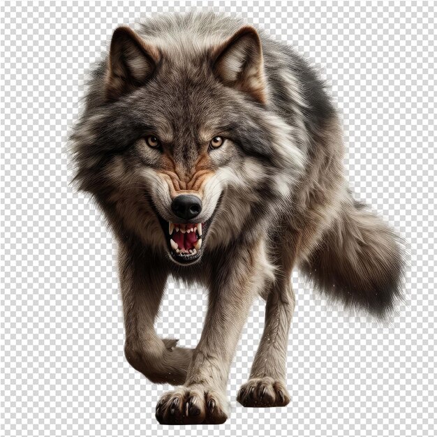 PSD a wolf with a wolf on its face