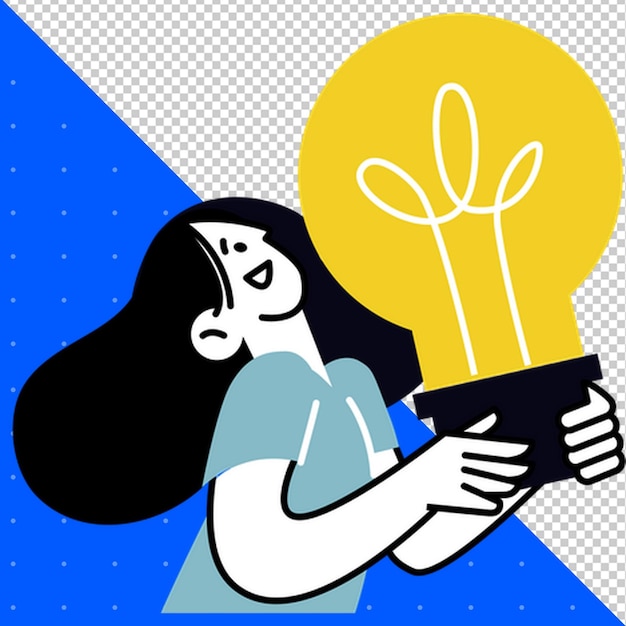 a woman holding a light bulb that says quot peace quot