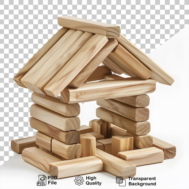 透明な背景の木製の家