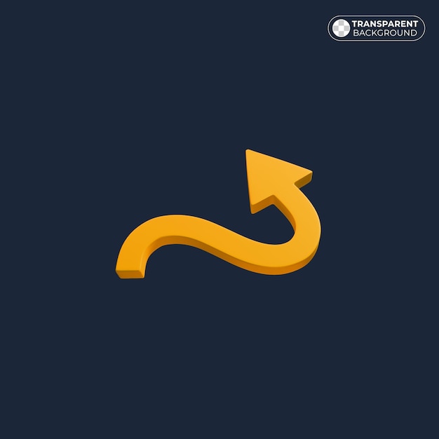 a yellow arrow pointing to the right with the words a on it