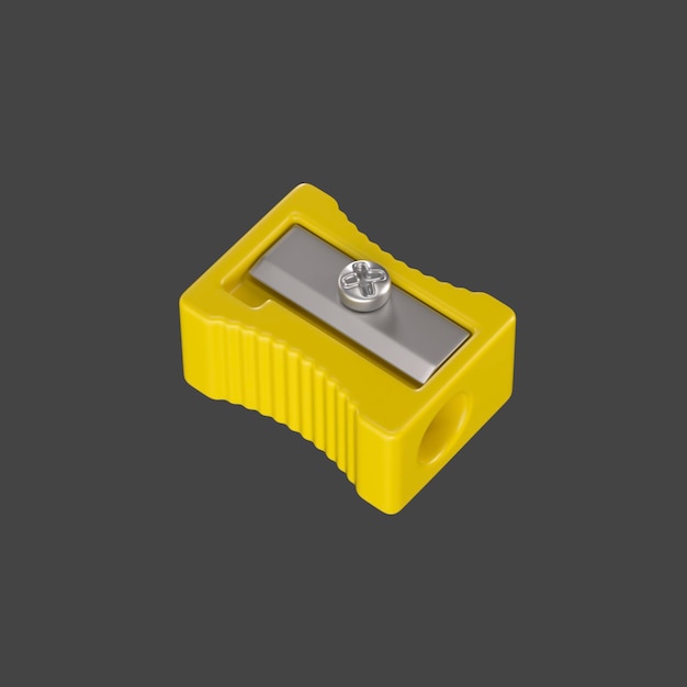 a yellow box with a silver cap on it