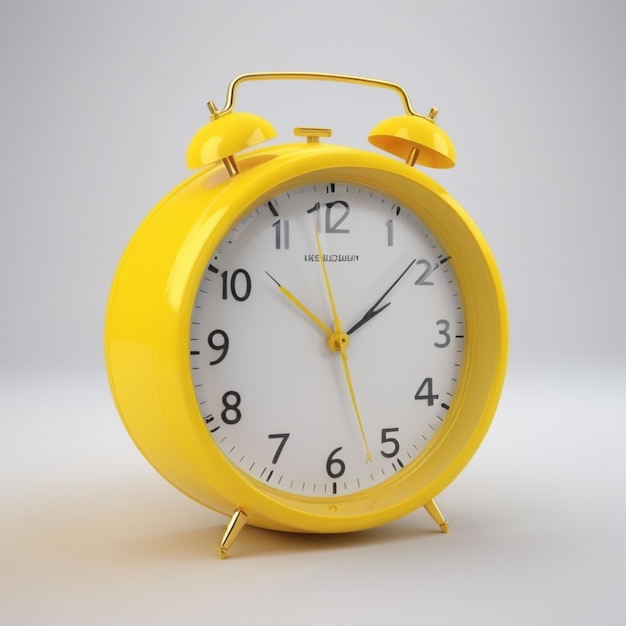a yellow clock with the numbers 10 and 10 on it