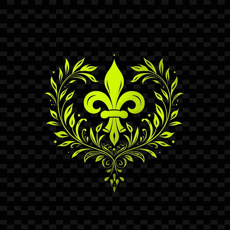 PSD a yellow flower with a crown of thorns on a black background