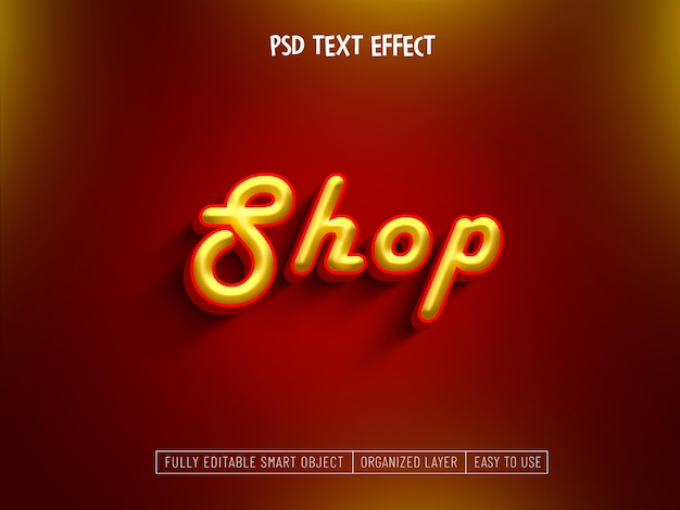 A yellow neon sign that says'shop'on it
