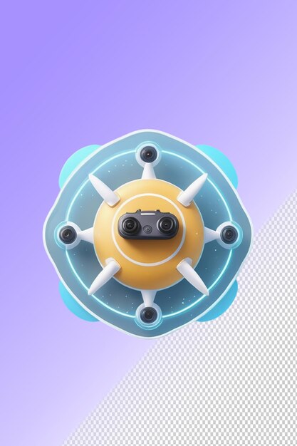 a yellow object with a camera on it and a camera on it