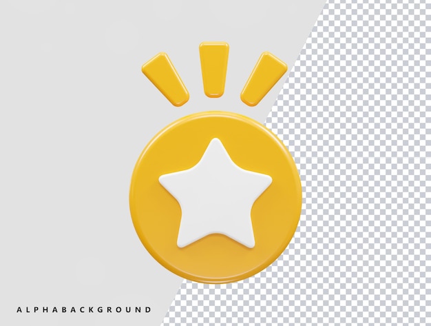 A yellow star with a white star on it