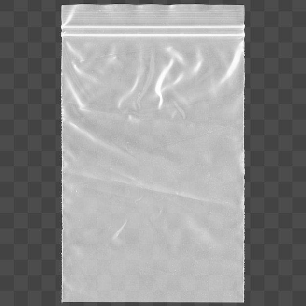 A Ziplock Plastic Bag Packaging Isolated on a Transparent Background