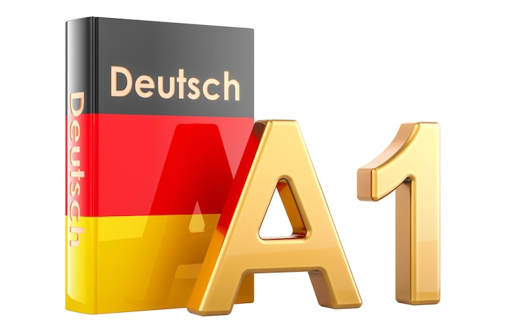 PSD a1 german level concept level intermediate 3d rendering isolated on transparent background