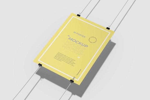 A1 poster mockup boven weergave