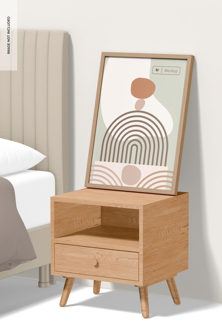 PSD a2 nordic frame mockup leaned