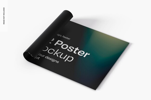 PSD a2 poster mockup perspective