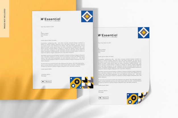 A3 Letterheads Mockup