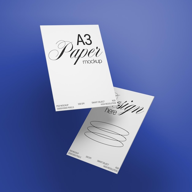 PSD a3 mockup papierowy