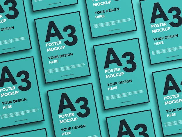 PSD a3 size flyer or poster mockup