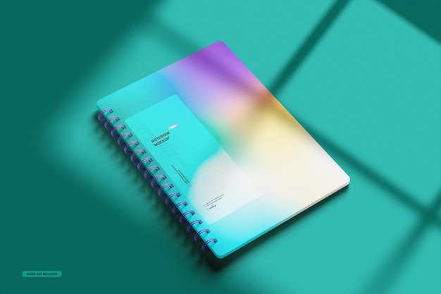 A4 a5 spiraal ronde hoek notebook mockup