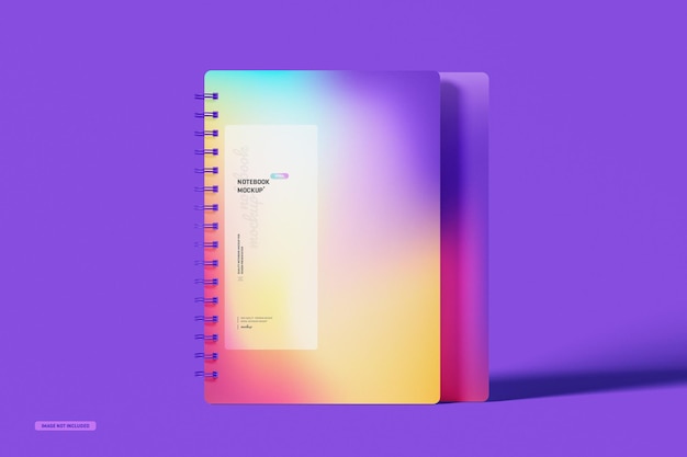 PSD a4 a5 spiraal ronde hoek notebook mockup