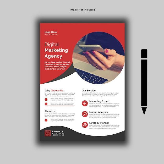 a4 agency ai blue business business flyer company consulting corporate corporate flyer