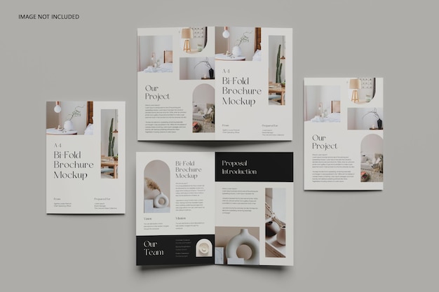 A4 bi-fold brochure mockup