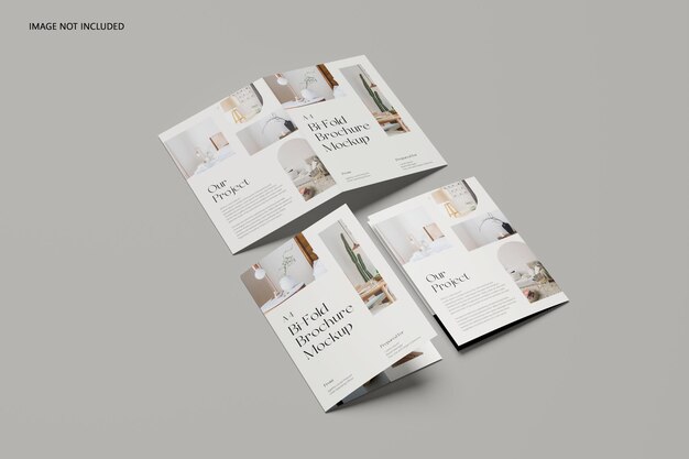 Mockup brochure pieghevole a4