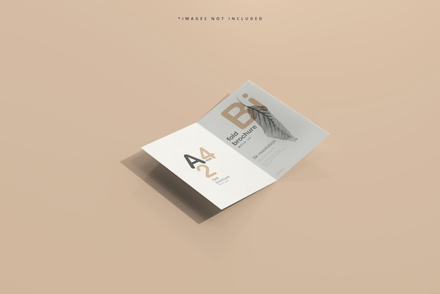 Mockup di brochure pieghevole in formato a4