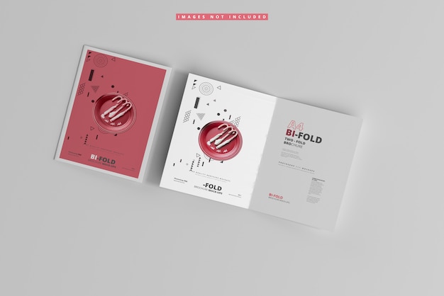 Mockup brochure pieghevole a4