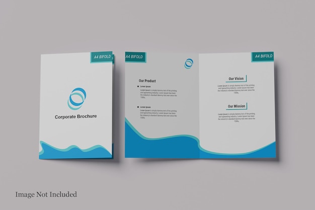 PSD brochure a4 bifold mockup per le aziende