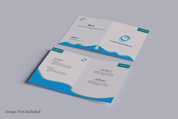 Brochure a4 bifold mockup per le aziende