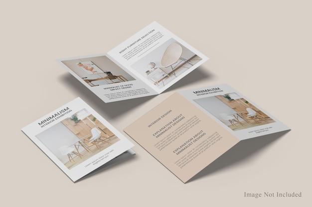 Design mockup brochure bifold a4