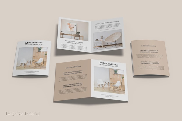 Design mockup brochure bifold a4