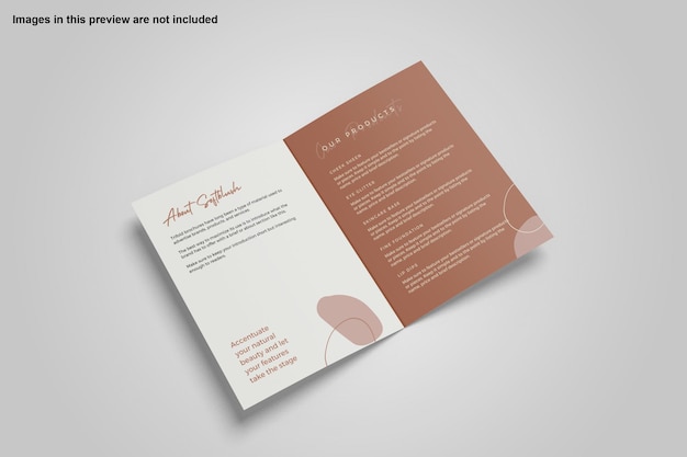 Design mockup brochure bifold a4