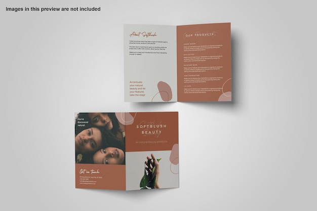 a4 bifold brochure mockup design