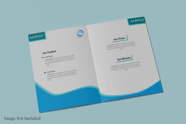 A4 bifold brochure mockup voor bedrijven