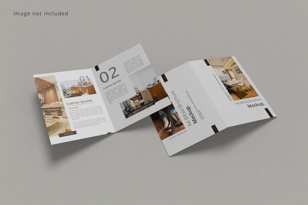 Mockup di brochure bifold a4