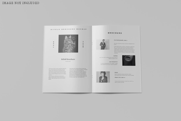 PSD a4 bifold brochure mockup