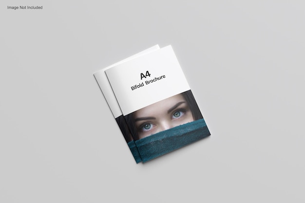 PSD mockup di brochure bifold a4